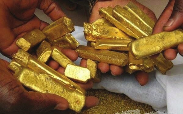 Refined gold bars